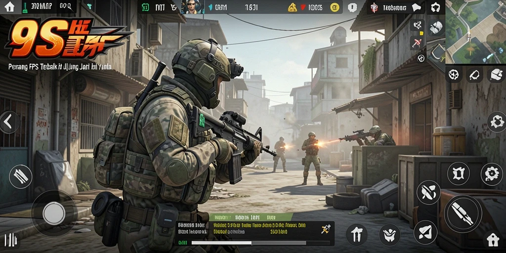 Gambaran gameplay mendebarkan dari 9SL dengan aksi tembak-menembak.