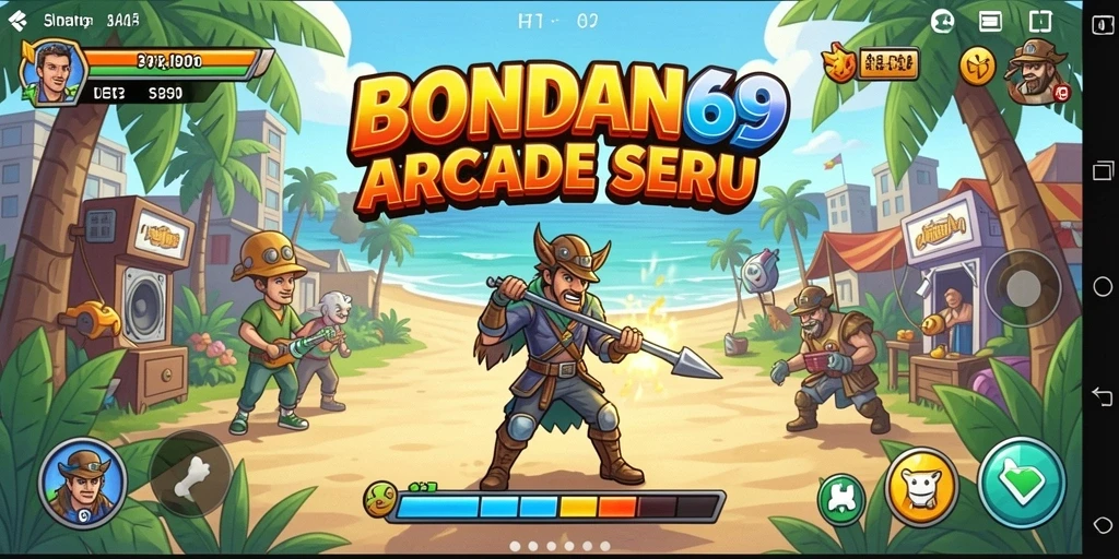 Tampilan seru dalam permainan arcade BONDAN69 yang penuh aksi.