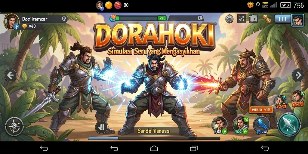 Tangkapan layar utama DORAHOKI menampilkan gameplay seru yang interaktif.