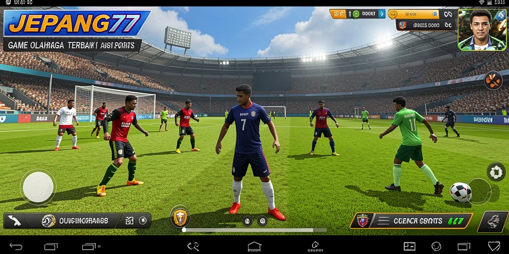 Tampilan aksi seru dalam JEPANG77 dengan gameplay olahraga yang mendebarkan.