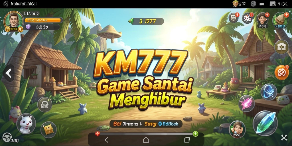 Tampilan menarik dari gameplay KM777 yang seru dan menghibur.