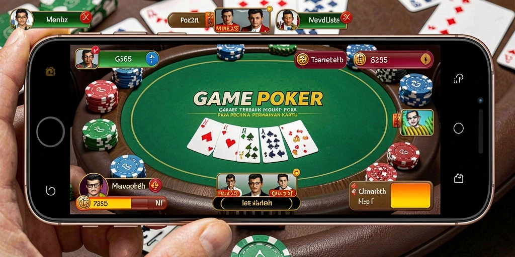 Tampilan gameplay Poker yang seru dan interaktif di ME355.