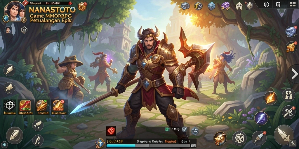 Tampilan menarik gameplay NANASTOTO dalam petualangan MMORPG.
