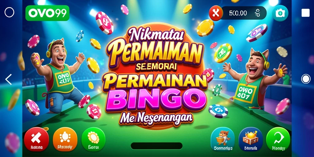 Screenshot gameplay OVO99 menampilkan suasana Bingo yang menyenangkan.