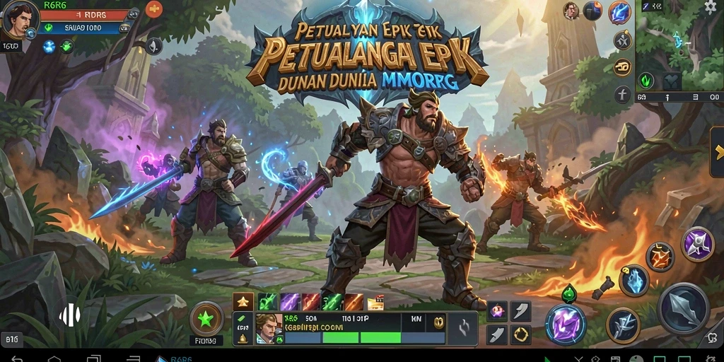 Screenshot utama R6R6 yang menunjukkan aksi seru dalam dunia MMORPG.