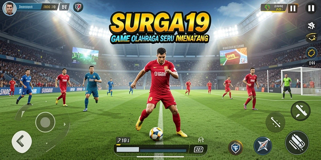 Tampilan gameplay seru dari SURGA19 dengan aksi olahraga yang mendebarkan.