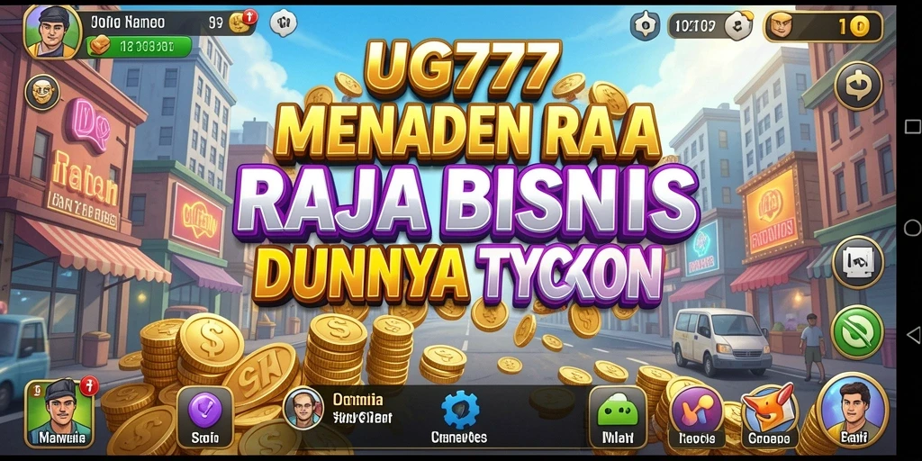 Tampilan gameplay UG777 menampilkan strategi membangun bisnis yang menarik.
